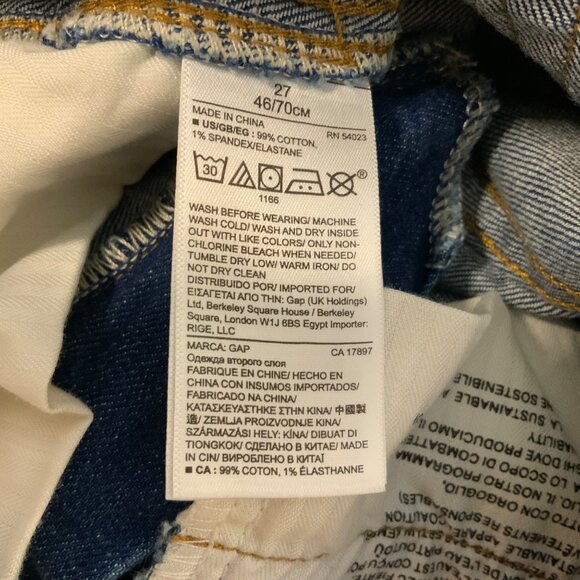 Gap Best Girlfriend Super High Rise Distressed Stretch Ankle Jeans Size 27 - Picture 11 of 11